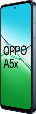 Oppo A5x blauw voorkant rechterzijkant