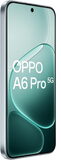 Oppo A6 Pro 5G grijs titanium voorkant linkerzijkant