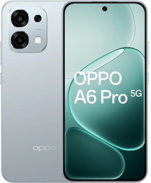 Oppo A6 Pro 5G grijs titanium overzicht