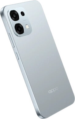 Oppo A6 Pro 5G grijs titanium achterkant rechterzijkant schuin
