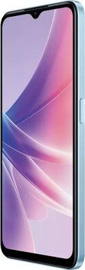 Oppo A77 5G azul tapa delantera lado derecho