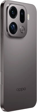 Oppo Find X9 Pro titanium charcoal grijs achterkant rechterzijkant