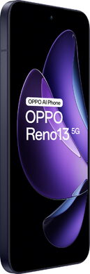 Oppo reno 13 5g blauw voorkant linkerzijkant