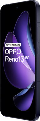Oppo reno 13 5g blauw voorkant rechterzijkant
