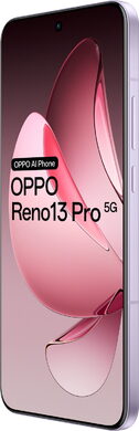 Oppo reno 13 5g viola copertina frontale lato destro