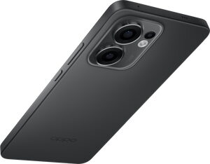 Oppo reno 13 f 5g grijs achterkant rechterzijkant bovenkant schuin