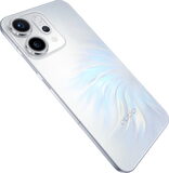 Oppo reno 14 5g wit achterkant rechterzijkant schuin