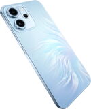Oppo Reno14 F 5G blauw achterkant rechterzijkant schuin