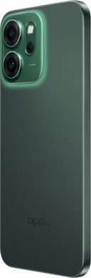 Oppo Reno14 F 5G groen achterkant linkerzijkant