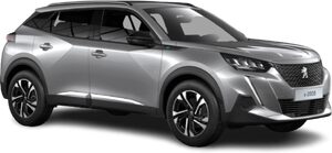 Peugeot e 2008 grau Vorderseite linke Seite