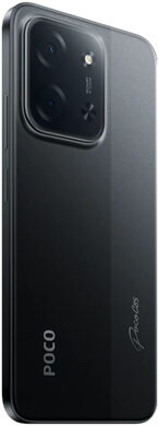 POCO C85 zwart achterkant rechterzijkant