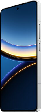 POCO F7 Pro zilver voorkant rechterzijkant