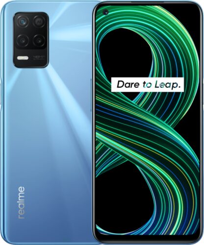 realme 8 5G blue overview