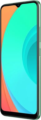 realme C11 vert couverture à droite