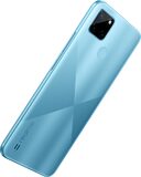 realme C21Y bleu retour à droite aslant