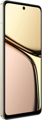 realme C65 goud voorkant linkerzijkant