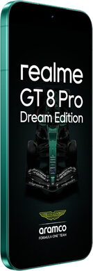 realme GT 8 Pro Dream Edition groen voorkant linkerzijkant
