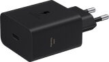 Samsung 60W Power Adapter svart topp sida snett