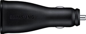 Samsung adaptive fast charging dual port vehicle charger zwart zijkant