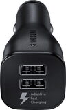 Samsung adaptive fast charging dual port vehicle charger zwart bovenkant
