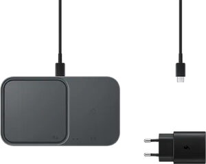 Samsung fast wireless charger duo grijs overzicht