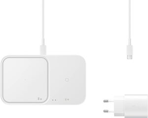 Samsung fast wireless charger duo blanc aperçu