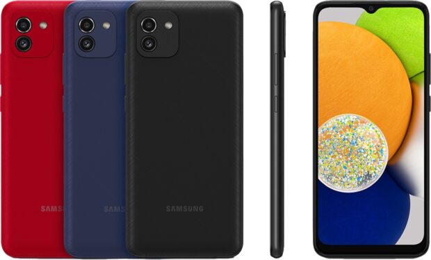 Samsung Galaxy A03 colours overview