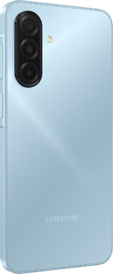 Samsung Galaxy A17 4G blauw achterkant rechterzijkant