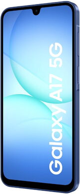Samsung Galaxy A17 5G blauw voorkant rechterzijkant