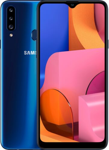 Samsung Galaxy A20s bleu résumé