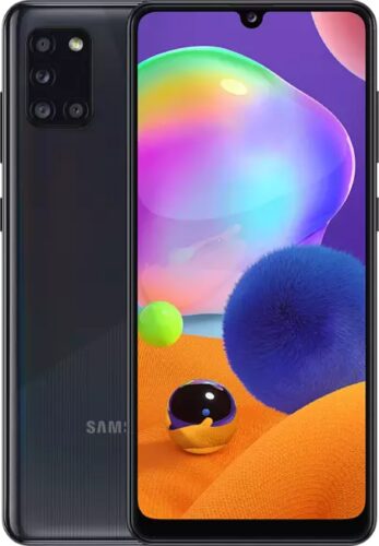 Samsung Galaxy A31 zwart overzicht