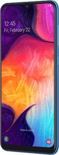 Samsung Galaxy A50 blue front right side