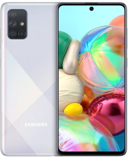 Samsung Galaxy A71 wit overzicht