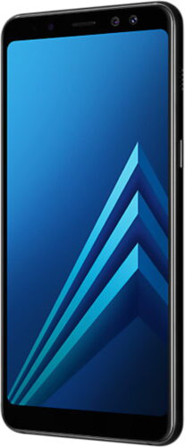Samsung Galaxy a8 2018 duos schwarz Vorderseite rechte Seite Samsung Galaxy a8 2018 duos schwarz Vorderseite rechte Seite
