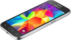 Samsung Galaxy core prime value edition grey bottom tilted ed