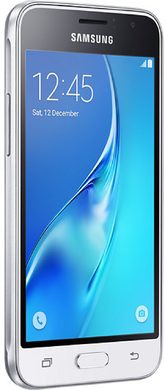 Samsung Galaxy j1 2016 front left side white