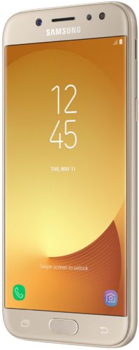 Samsung Galaxy j5 2017 duos goud voorkant rechterzijkant