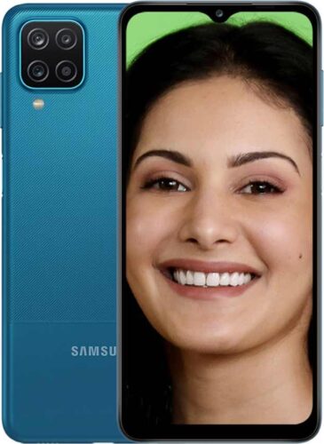 Samsung Galaxy M12 blauw overzicht