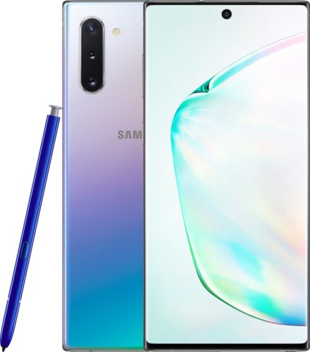 Samsung Galaxy Note 10 zilver overzicht