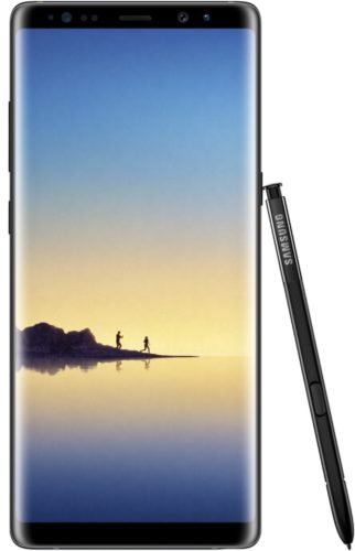 Samsung Galaxy note8 voorkant pen zwart