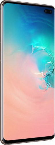 Samsung Galaxy s10 plus weiß Vorderseite linke Seite