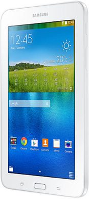 Samsung Galaxy tab 3 lite ve 70 wit voorkant rechterzijkant