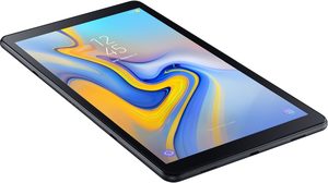 Samsung Galaxy Tab a 10 5 black front left side bottom tilted ed
