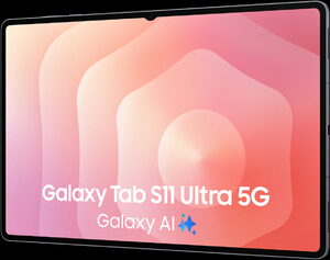 Samsung Galaxy Tab S11 Ultra grijs voorkant rechterzijkant