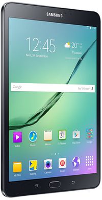 Samsung Galaxy Tab s2 80 wifi zwart voorkant linkerzijkant