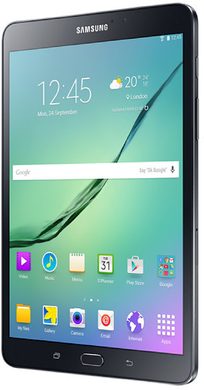 Samsung Galaxy Tab s2 80 wifi zwart voorkant rechterzijkant