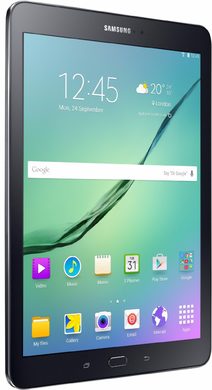 Samsung Galaxy Tab s2 97 svart foran venstre side