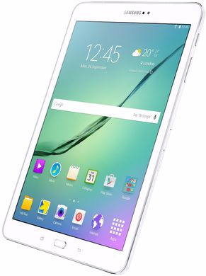 Samsung Galaxy Tab s2 97 wifi blanco lado derecho tapa delantera aslant