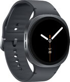 Samsung Galaxy Watch 8 4G 44mm zwart voorkant linkerzijkant