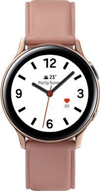 Samsung Galaxy watch active2 40mm gold leather front